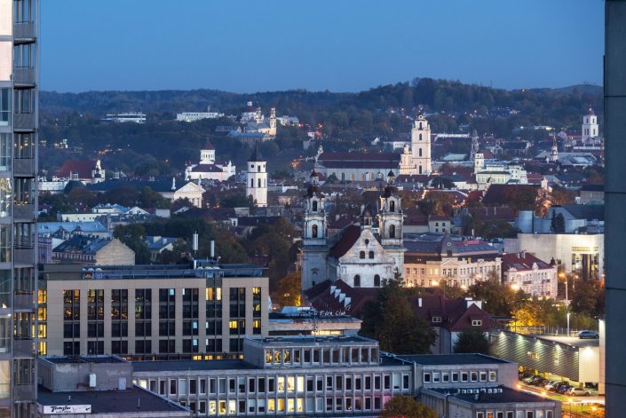 Vilniaus panorama naktį